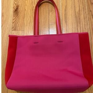 Somersalt Neoprene Beach Tote in Pink/Red (13" x 15" x 5")